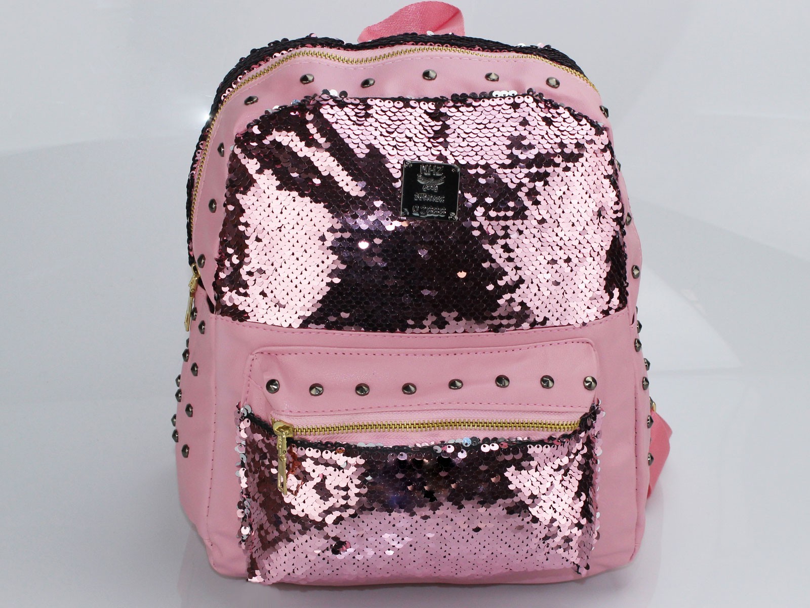 

Рюкзак NHZ Summer в пайетках двусторонний розовый (R-4-9)
