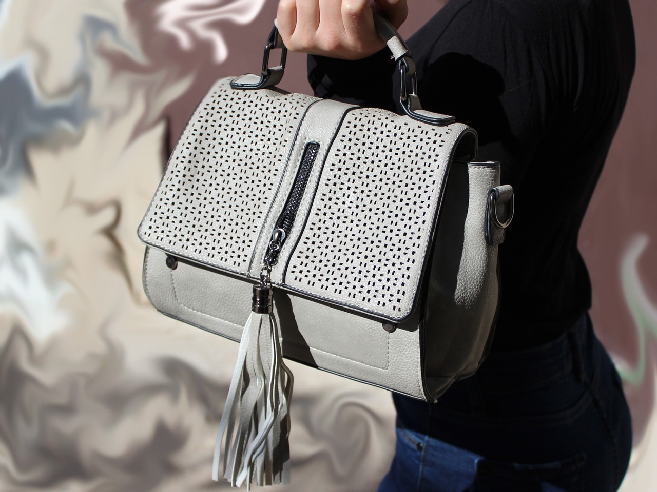 

Сумка женская Aimily светло-серая (VE50232-10L)