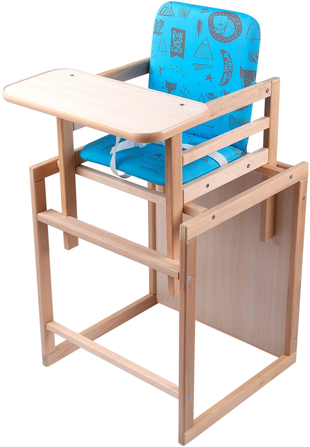 деревянный стол и стульчик для кормления