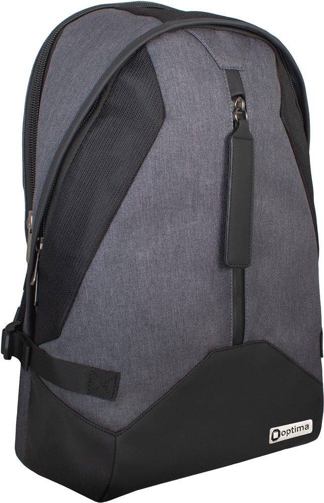 

Рюкзак Optima 18” Techno унисекс 0.7 кг 26-35 л Серый с черным (O97496)