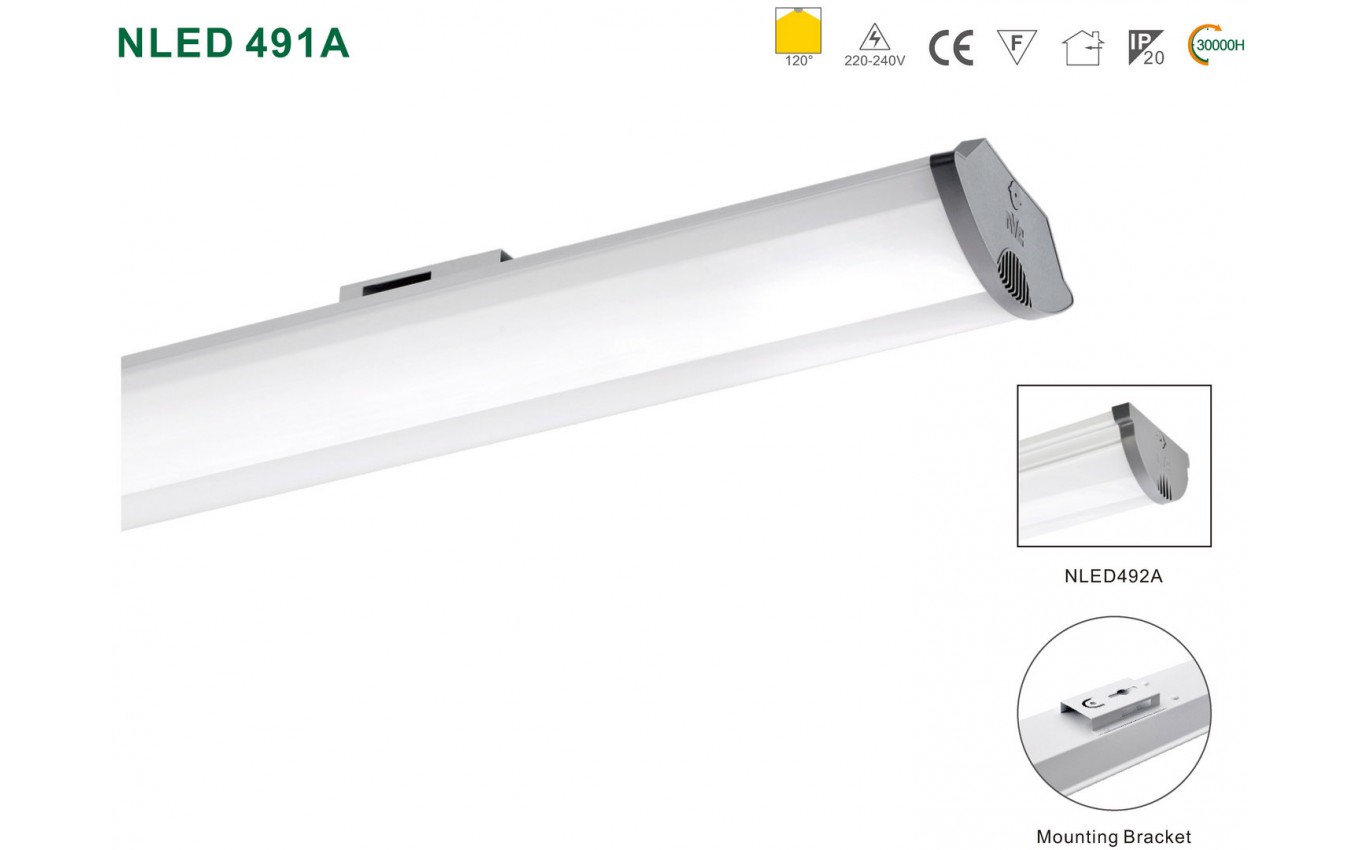

Светодиодный линейный настенно-потолочный светильник NVC NLED491A06 18W 4000K