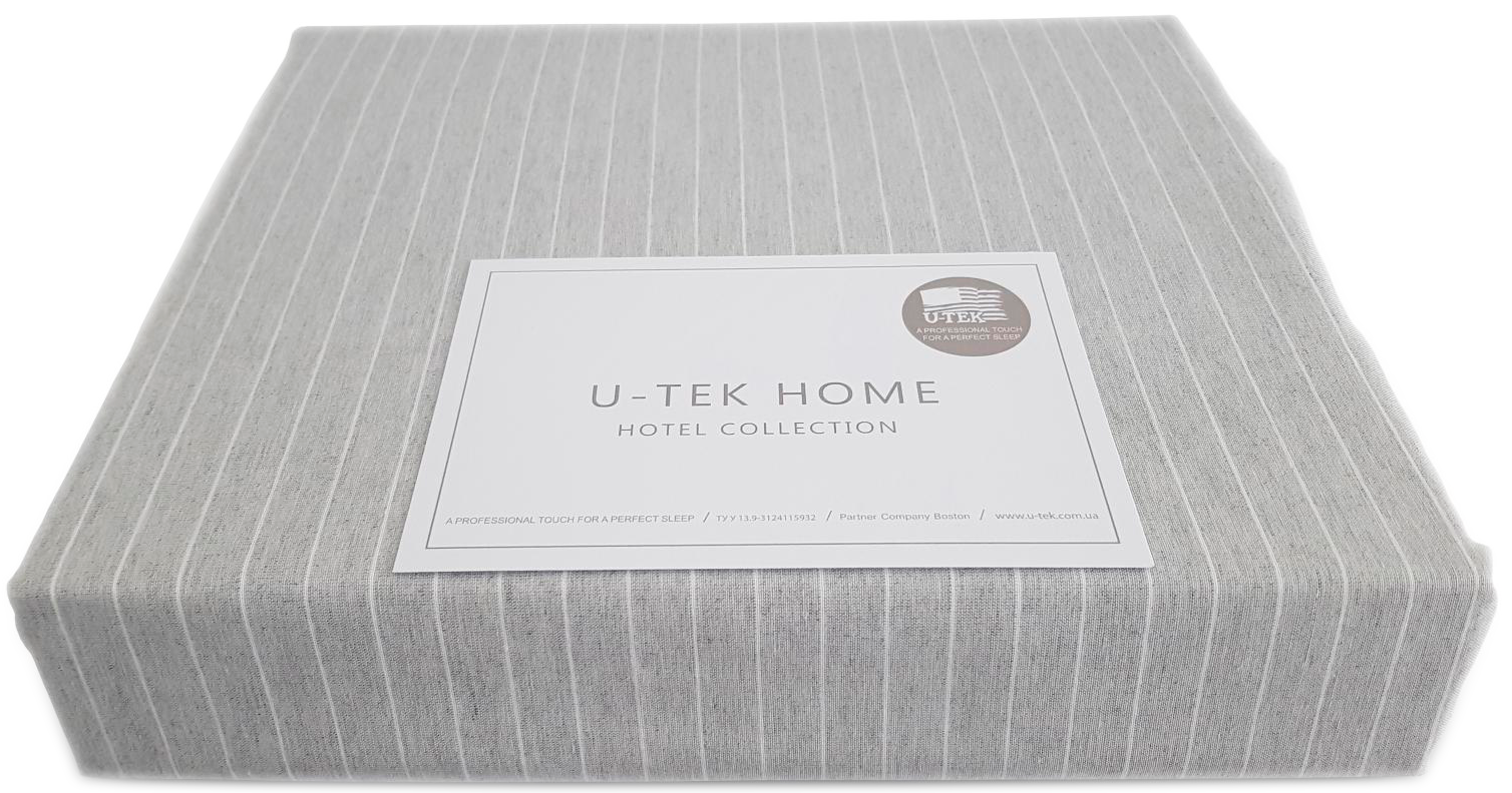 

Простынь U-tek Cotton Stripe Grey-White 200х220