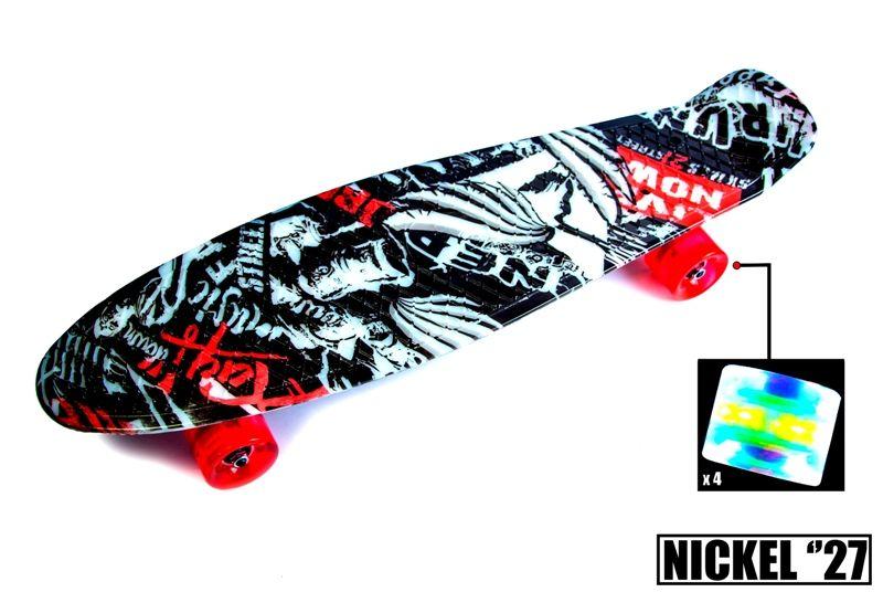 

Пенниборд Nickel 27" "Street" светящиеся колеса (odsd-358)