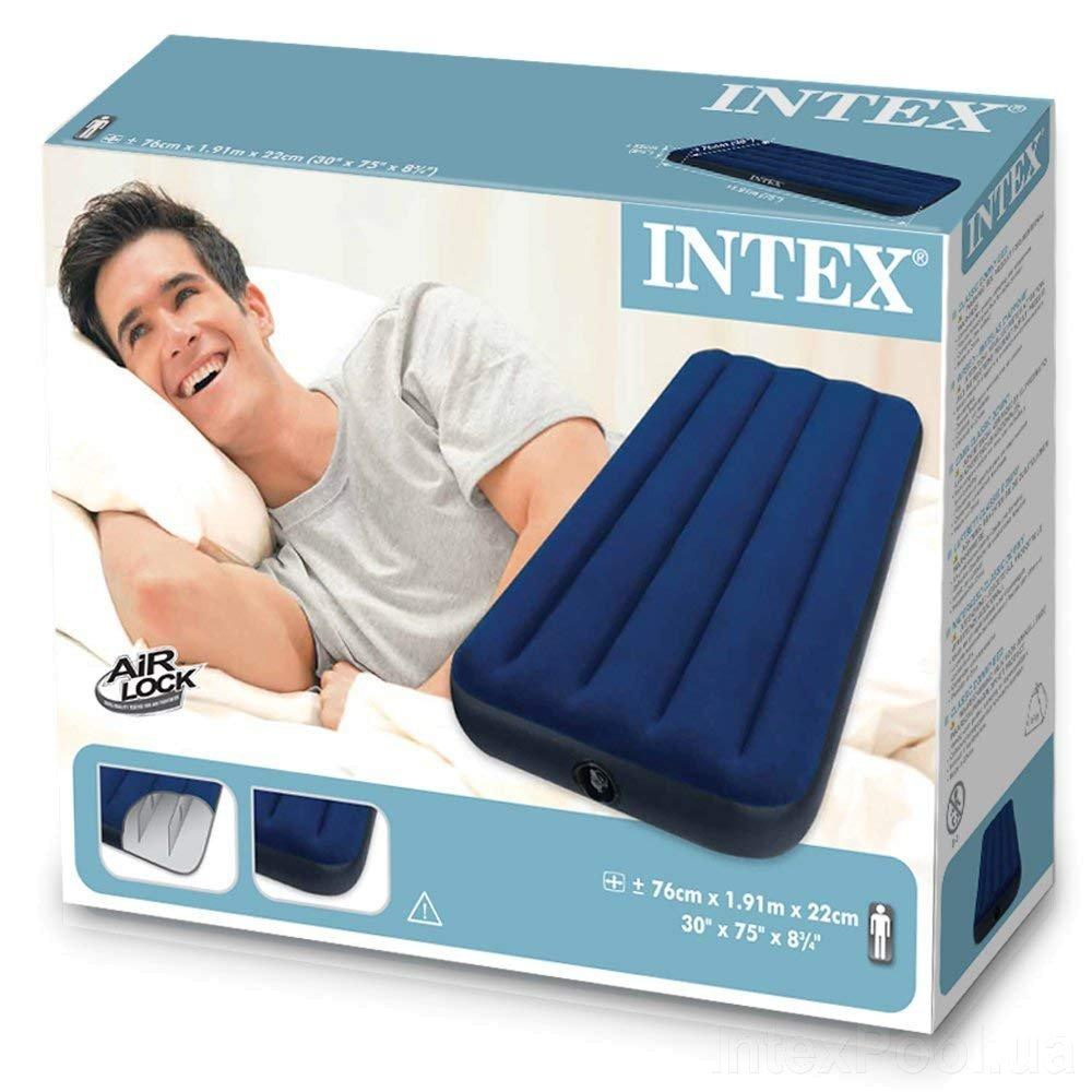 

Односпальный надувной матрас Intex 68950 (76 х 191 x 22 см) Classic Downy