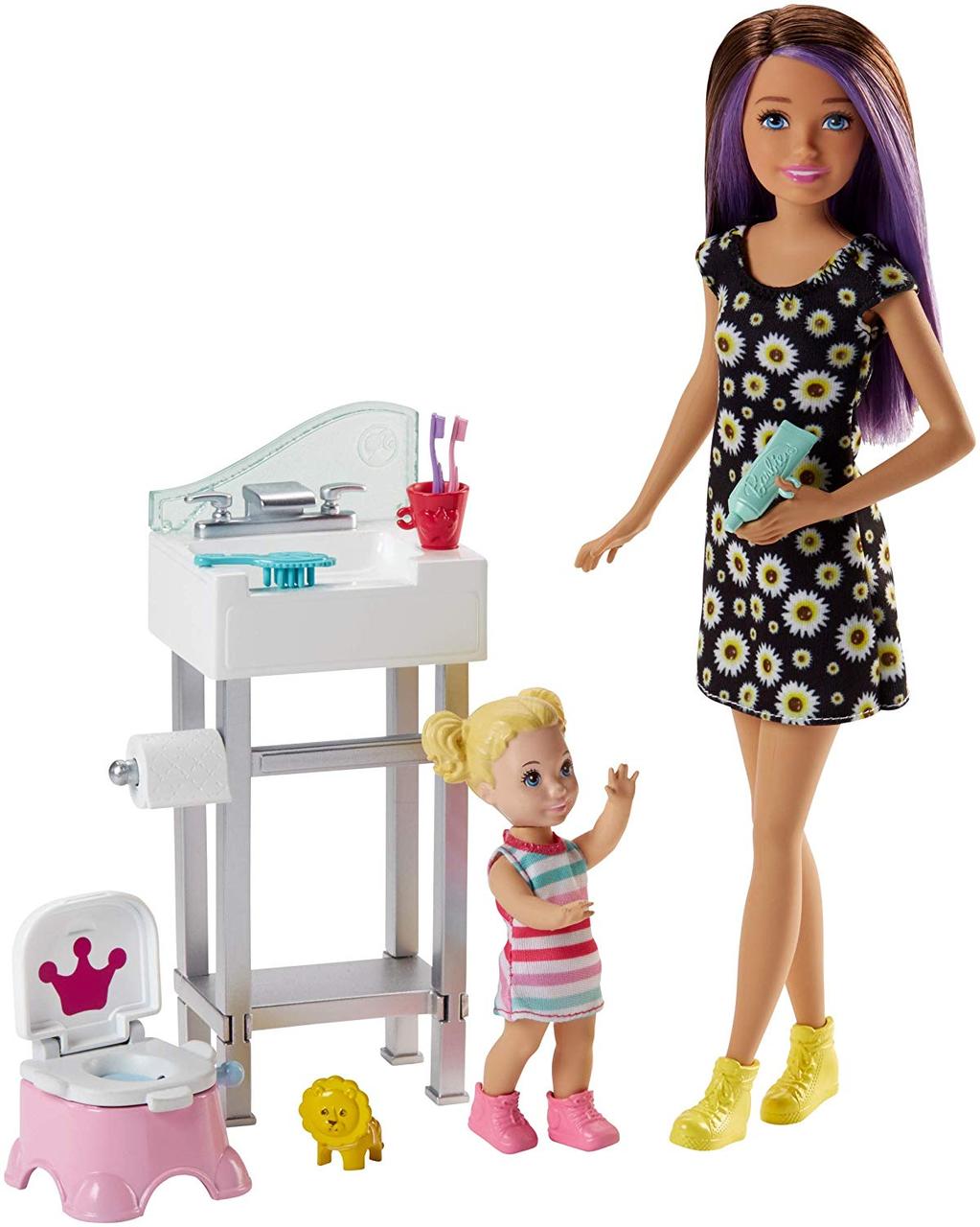 

Набор Барби Скиппер няня (FJB01) Barbie Skipper Babysitters Inc. Potty Training Playset от Mattel