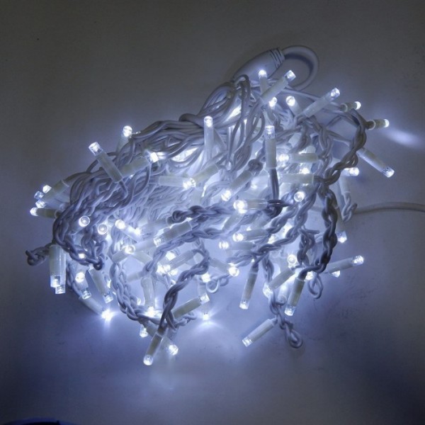 

Гирлянда уличная Бахрома LED 160 холодный белый/белый провод (PL000837)
