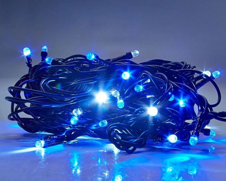 

Гирлянда Уличная Нить LED 160 синяя чёрный провод (PL000821)