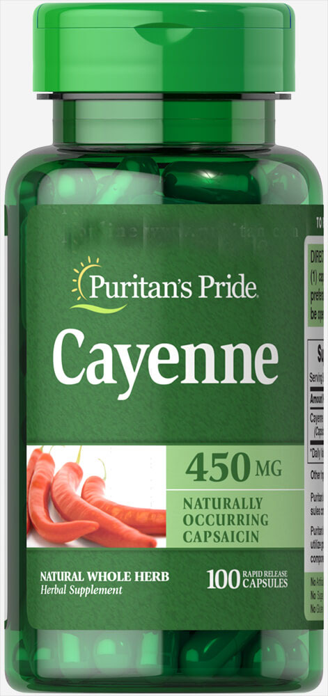 

Специальный продукт Puritan's Pride Cayenne 450 mg 100 капсул (4384301516)
