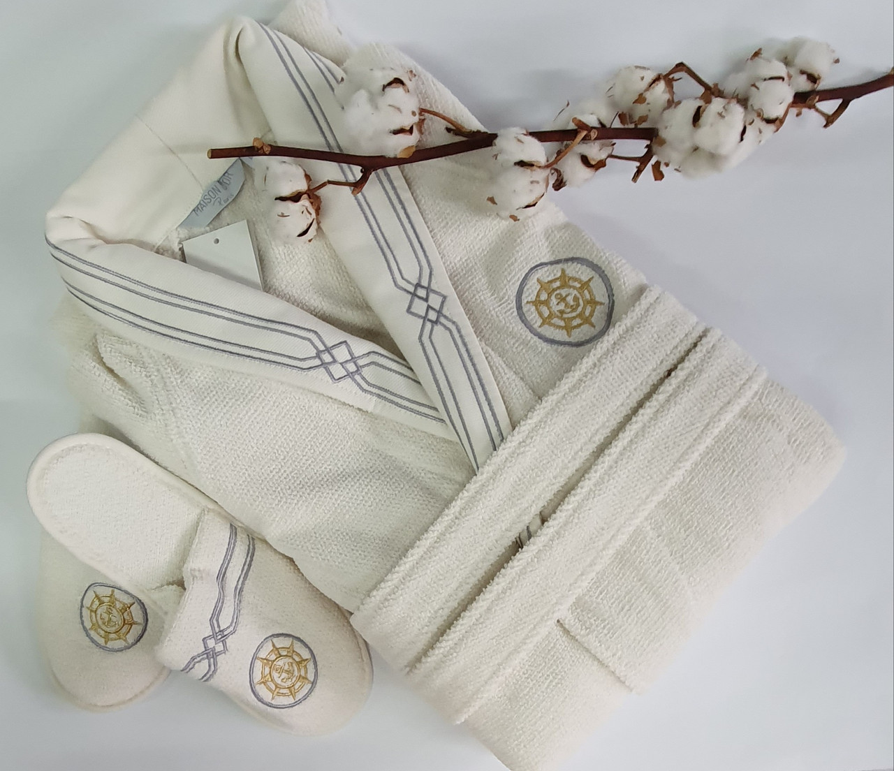 

Халат мужской Maison D'or Elegance Marine Ecru S
