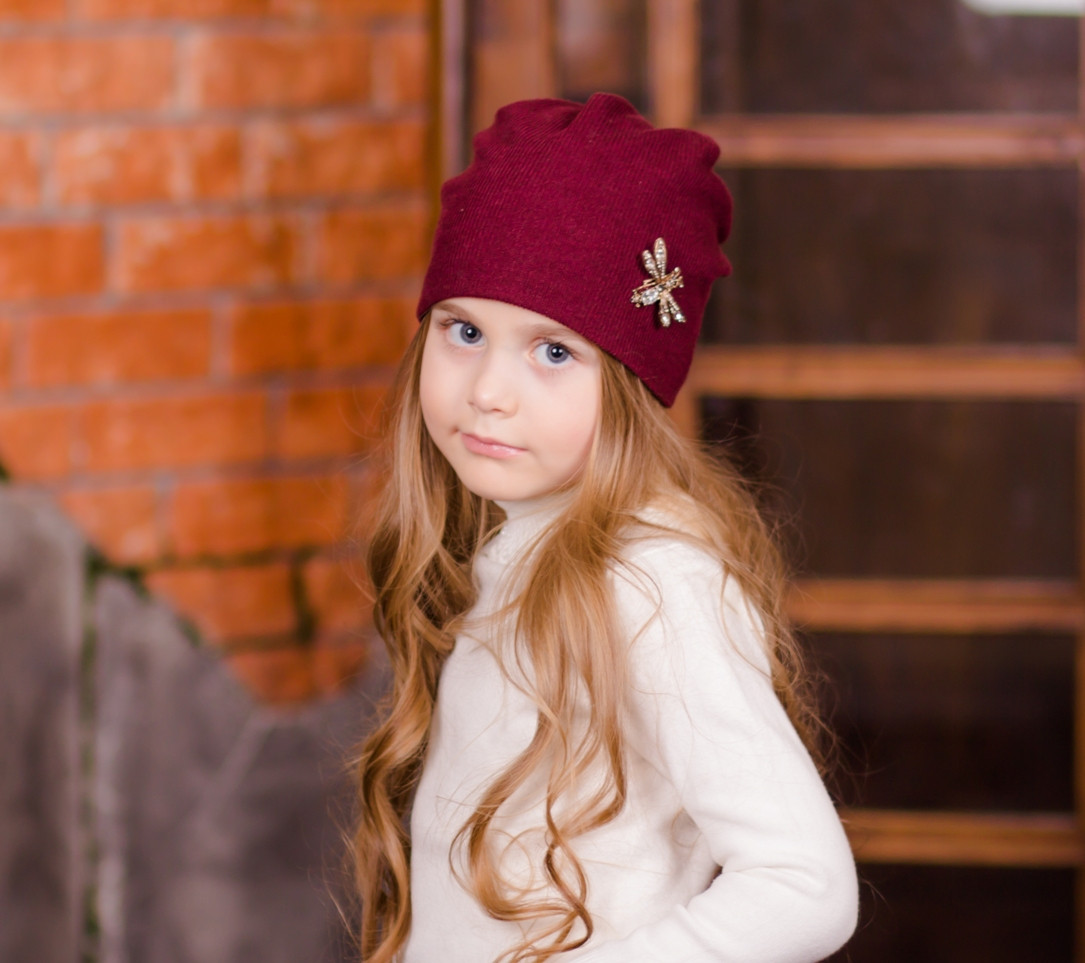

Шапка So cute Мадлен 52-55 см Бордовая (BD2-36)