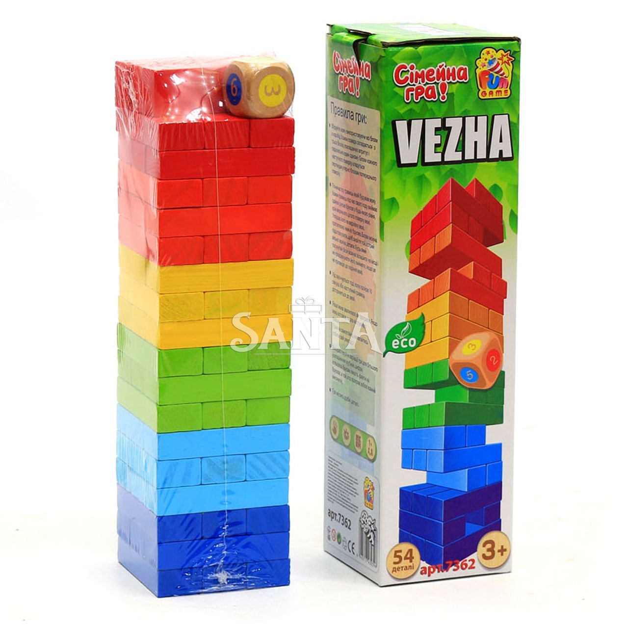 

Настольная игра Fun game «Vezha. Падающая башня» 7362