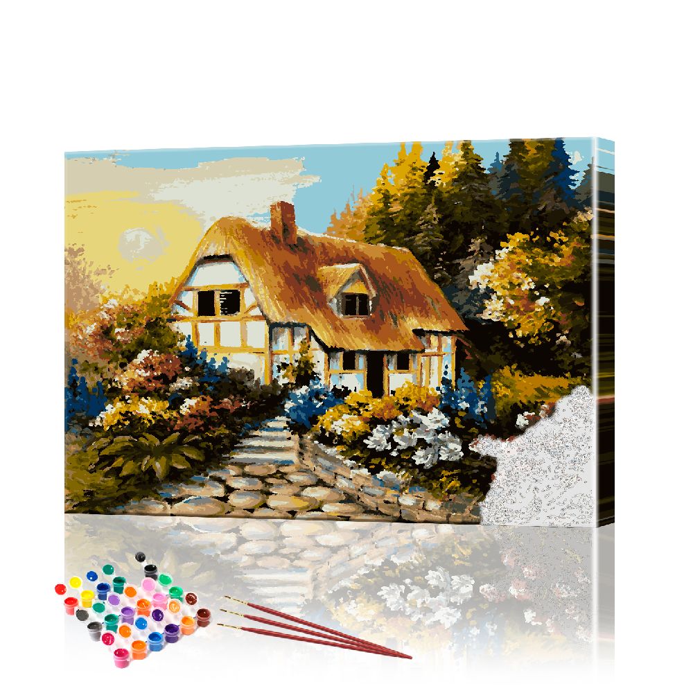 

Картина по номерам ArtSale "Сказочный домик" размер 40х60 см