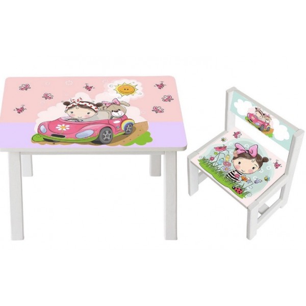 

Столик детский и стульчик c укреплением Toys высота 43,5 см. 60/40 Девочка BSM1