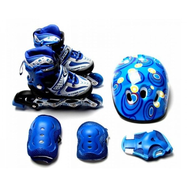 

Роликовые коньки Maraton Combo Happy 34-37 синий с защитой 1271