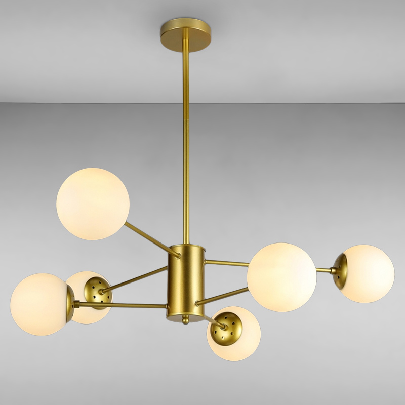 

Люстра підвісна Light House LS-14858-6 GD+WH золото