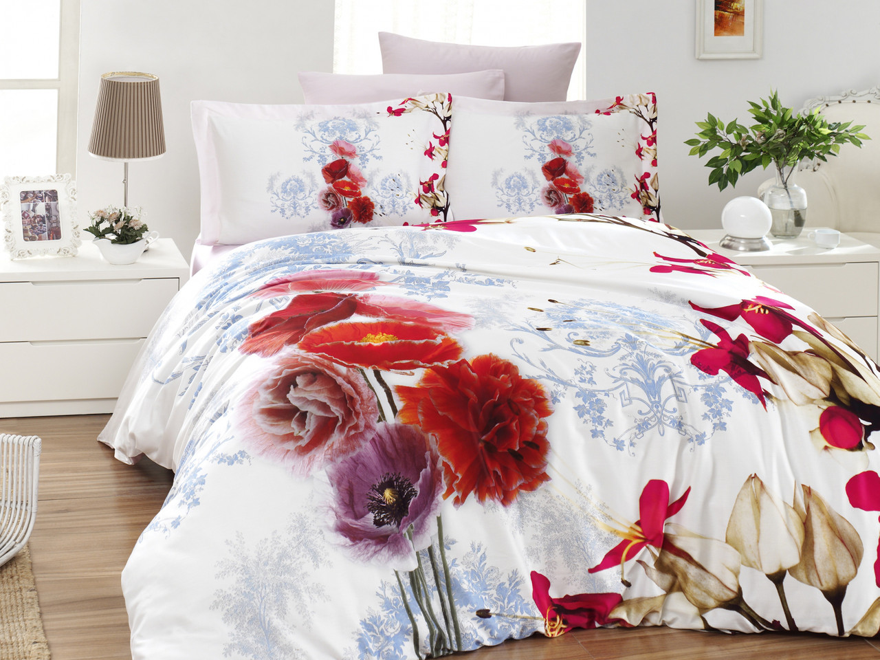 

Комплект постельного белья First Choice Satin Cotton 3D Евро сатин арт.Stela