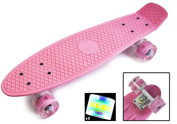 

Zippy Board penny 22" - Нежно-Розовый 54 см Светятся колеса пенни борд (zlm222)