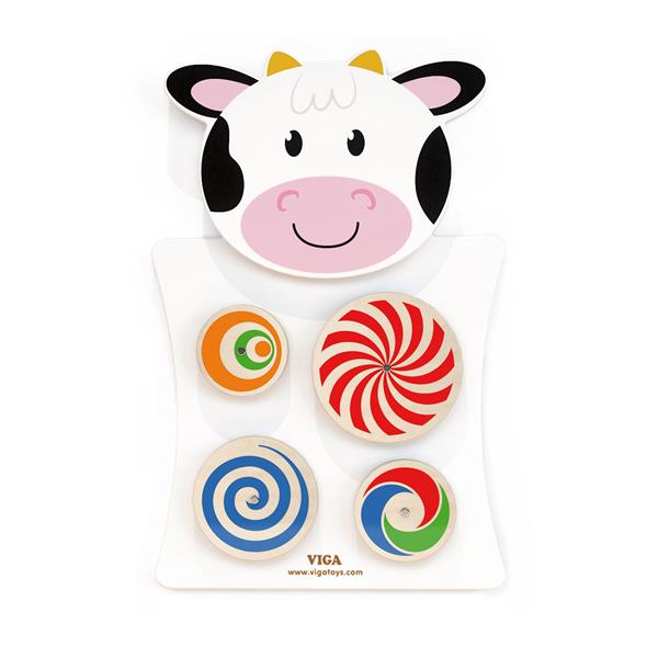 

Бизиборд Коровка с узорчатыми кругами Viga Toys Разноцветный 000126774