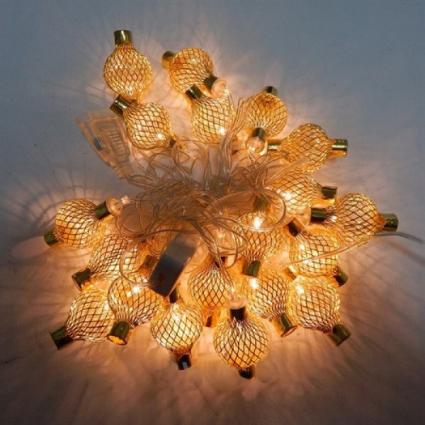 

Гирлянда светодиодная китайский фонарик золото LED 20 1-117 (PL000927)