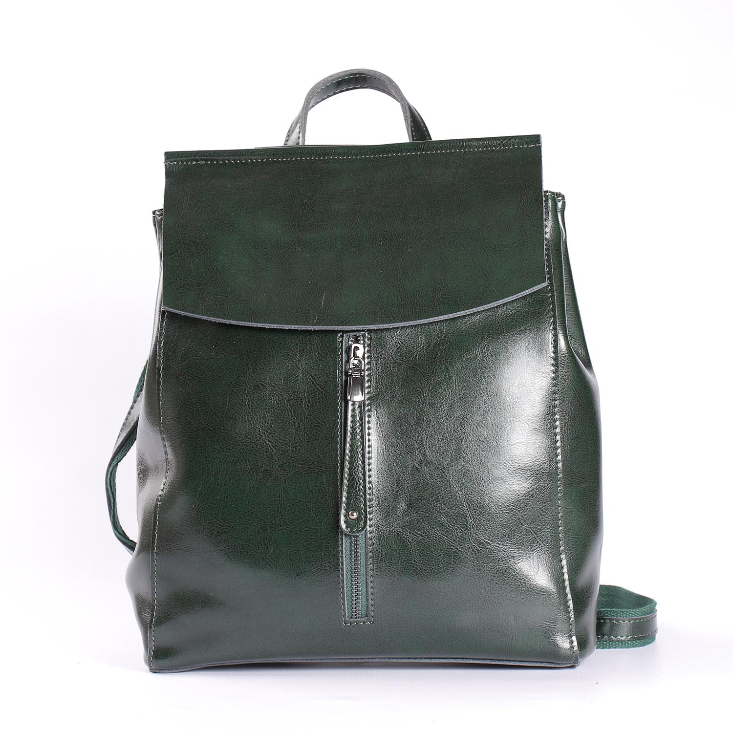 

Женский кожаный рюкзак Vishnya "Алиса Dark Green"