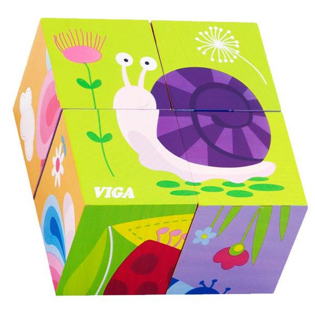 

Развивающая игрушка Viga Toys Пазл-кубики Насекомые (50160)