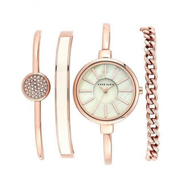 

Наручные часы в подарочной упаковке, Watch Set AK gold white, ANNE KLEIN, (NT 131708)