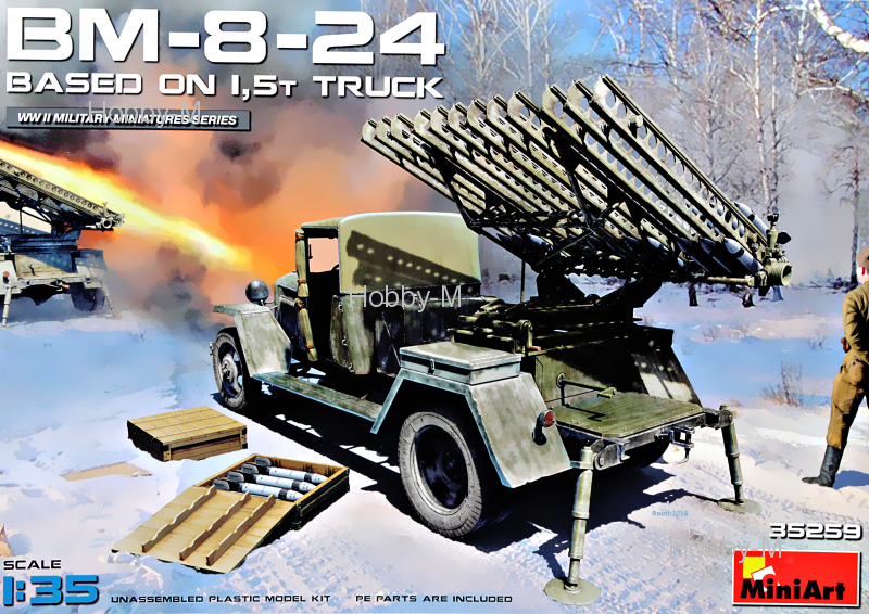 

БМ-8-24 на основе грузовика 1,5 т 1:35 MINIART (MA35259)