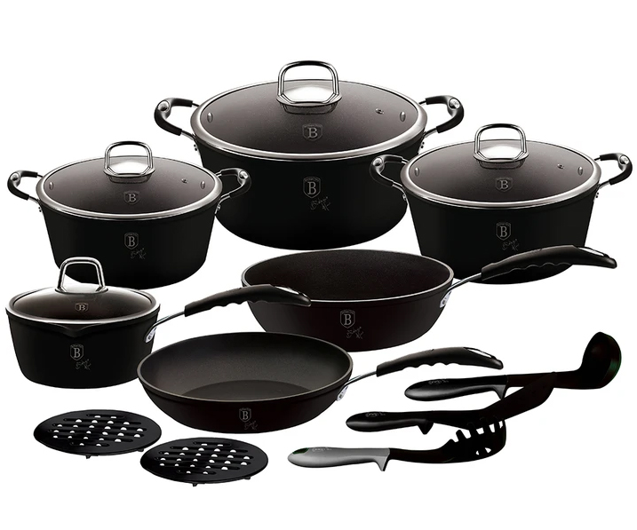 

Набор посуды Berlinger Haus Black Professional Line 15 предметов BH-6129
