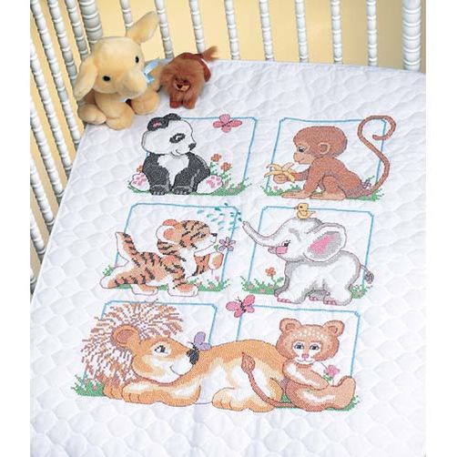 

Набір для вишивання хрестиком "Тварини//Animal Babes Quilt" DIMENSIONS 13083