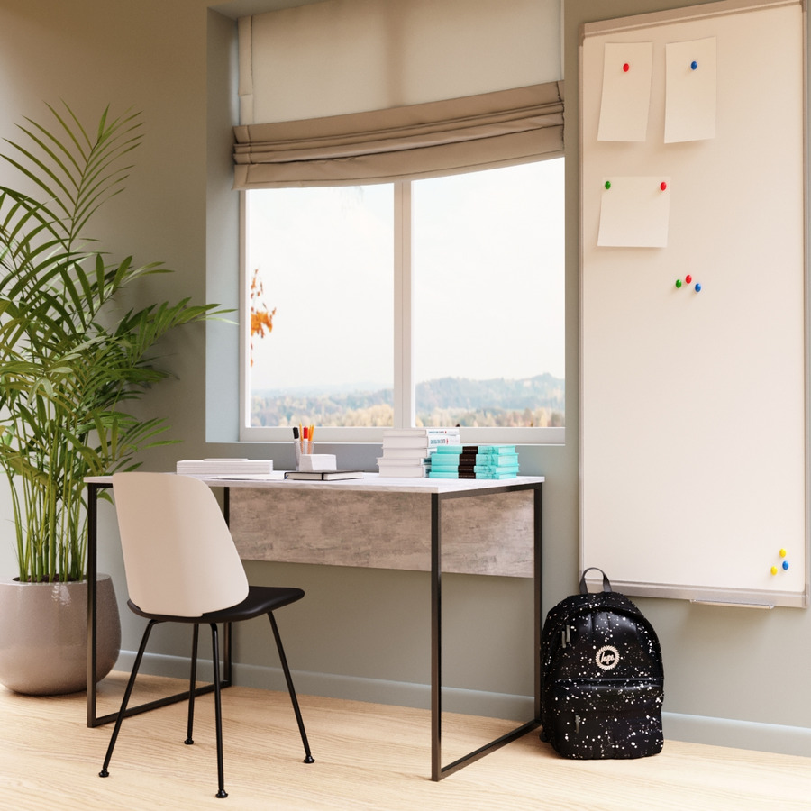 

Компьютерный стол Fenster Школьный Чёрный 74x120x60 ДСП Кантри