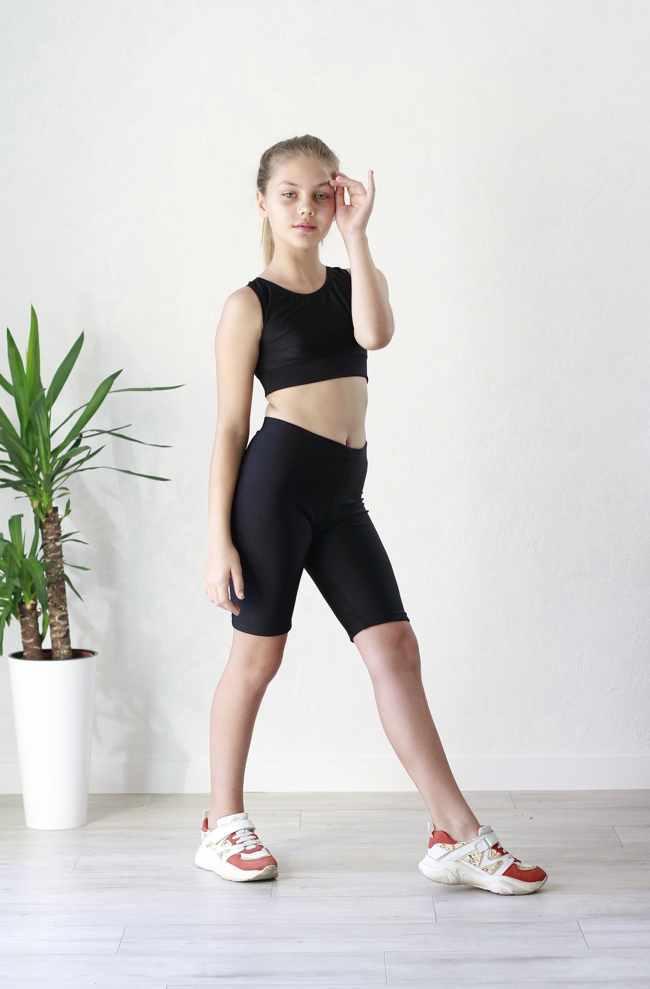 

Велосипедки с топом детские для девочки Sevenstore 128-134 см 2520 черные