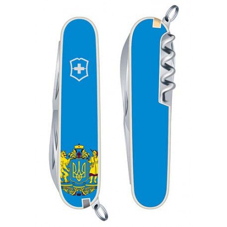 

Складной нож Victorinox Huntsman UKRAINE 1.3713.7R6 синий