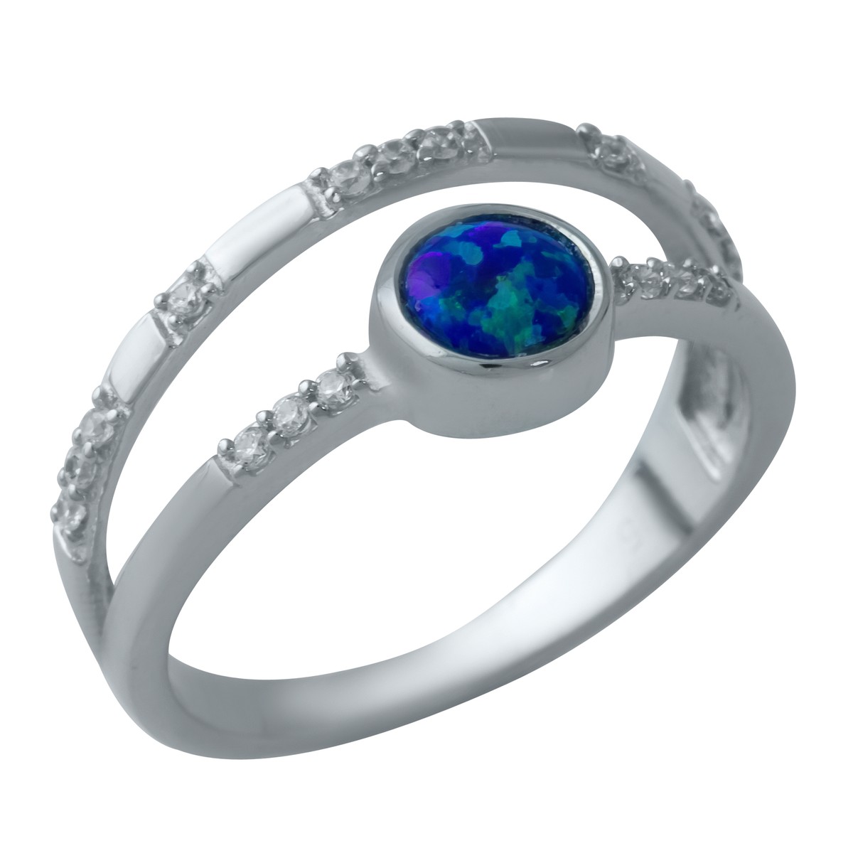 

Серебряное кольцо SilverLine с опалом 0.52ct 18 размер