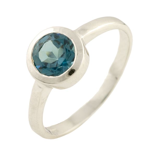 

Серебряное кольцо SilverLine с топазом Лондон Блю 0.625ct 18 размер
