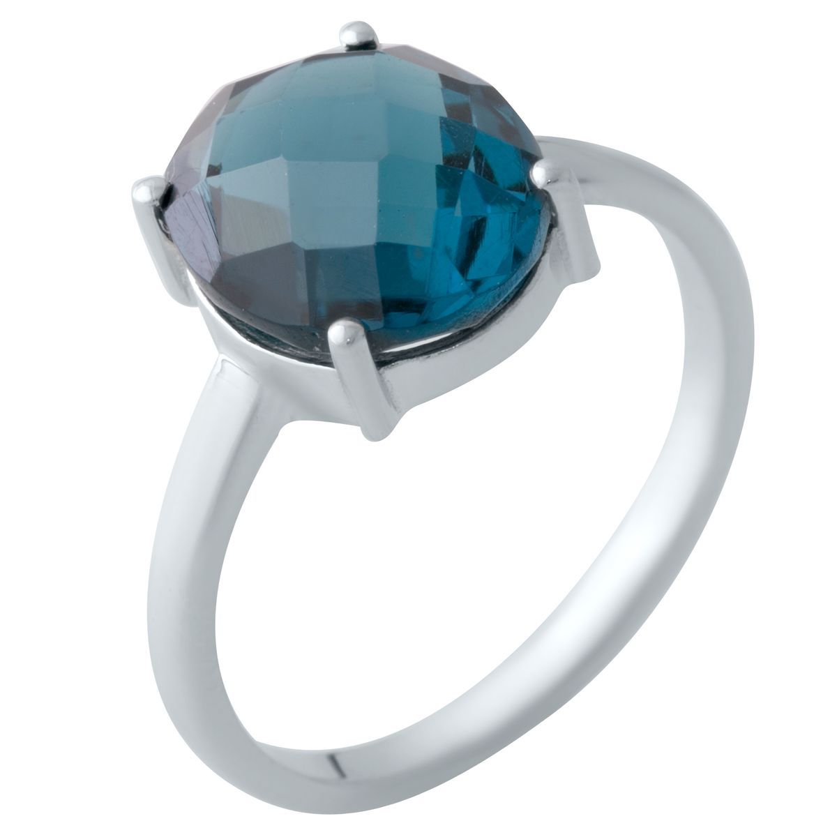 

Серебряное кольцо SilverLine с топазом Лондон Блю 3.992ct 17.5 размер