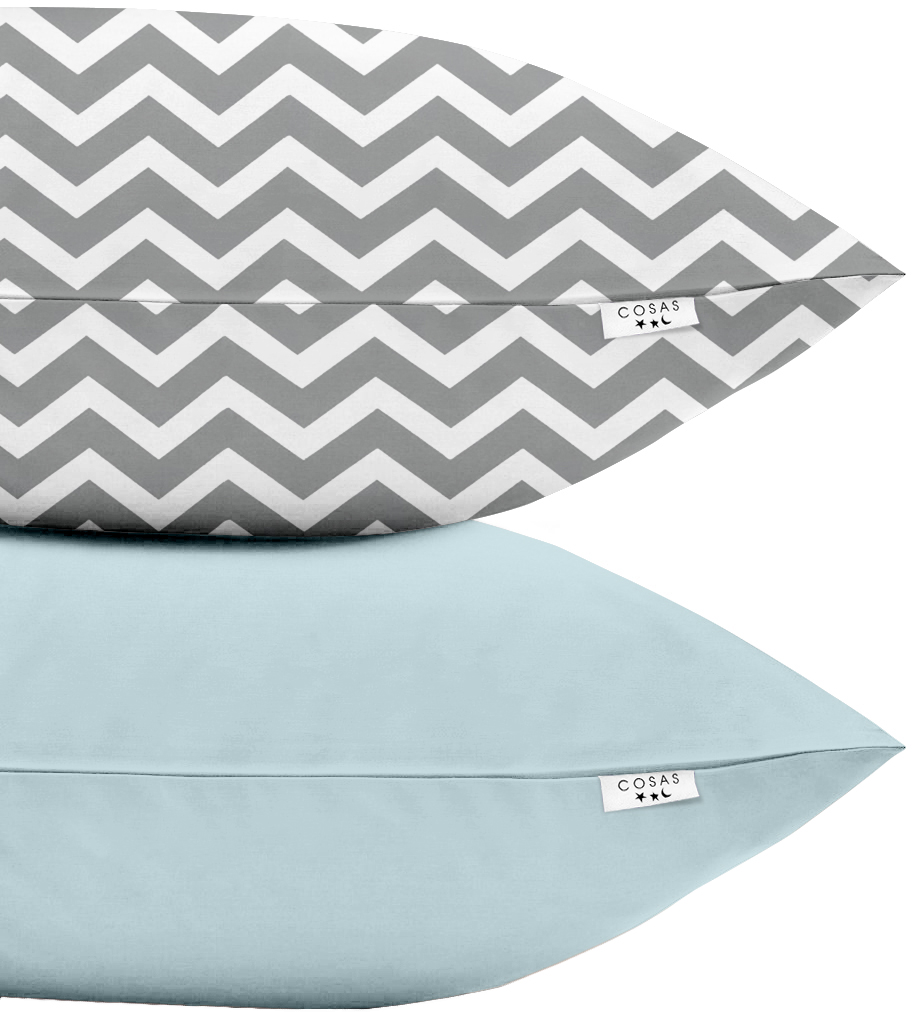 

Набор наволочек Cosas ZigzagGrey LightBlue 50х70 2 шт (SetPillow_ZigzagGrey_LightBlue_50х70)