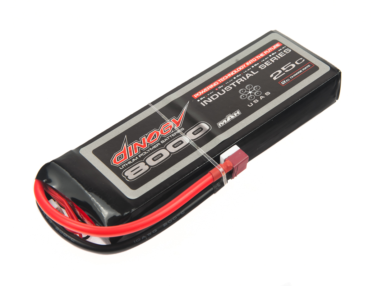 

Аккумулятор Dinogy Li-Pol 8000mAh 11.1V 3S 25C 25x60x175мм T-Plug