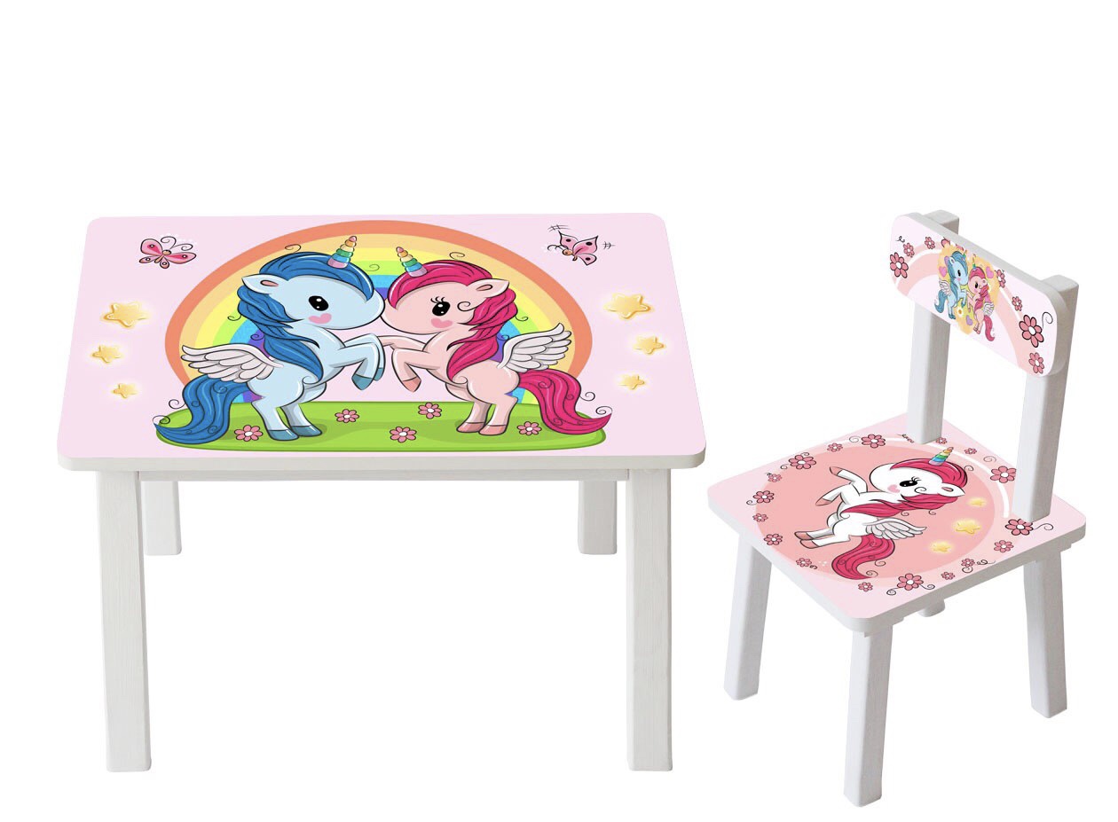 

Столик детский и стульчик Toys высота 43,5 см. 60/40 Пони BSM2К-04