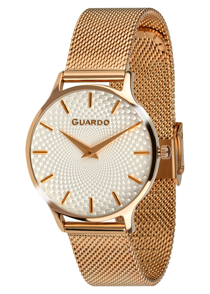 

Часы женские Guardo 012516-6 розовое золото