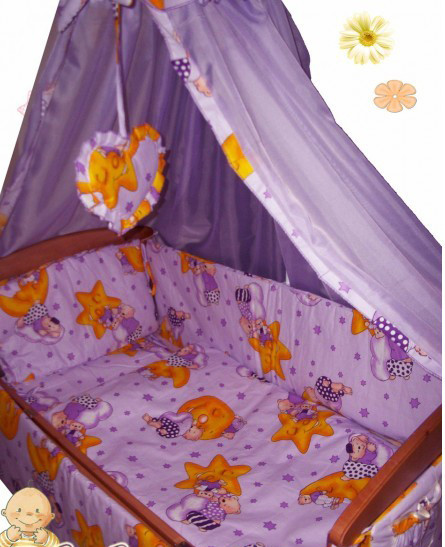 

Комплект постельного белья "Baby Мишки со звездами" Фиолетовый 110х90 см