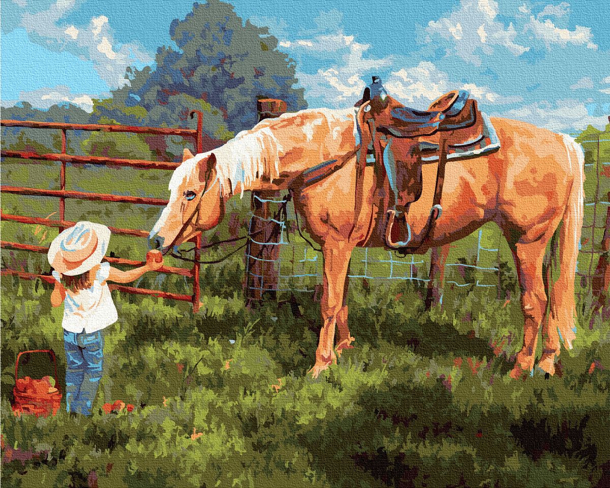 

Картина по номерам Любимая лошадка 40*50 BRM35204 Rainbow Art