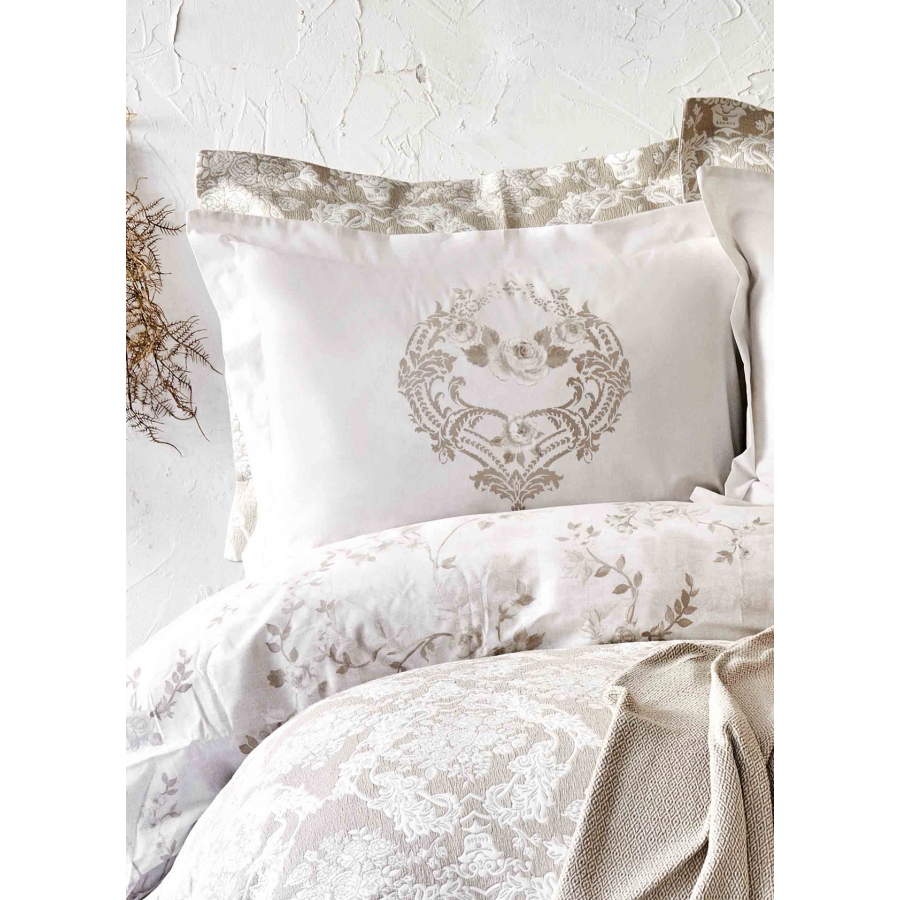 

Постельное белье Karaca Home сатин - Quatre royal gold золотой евро