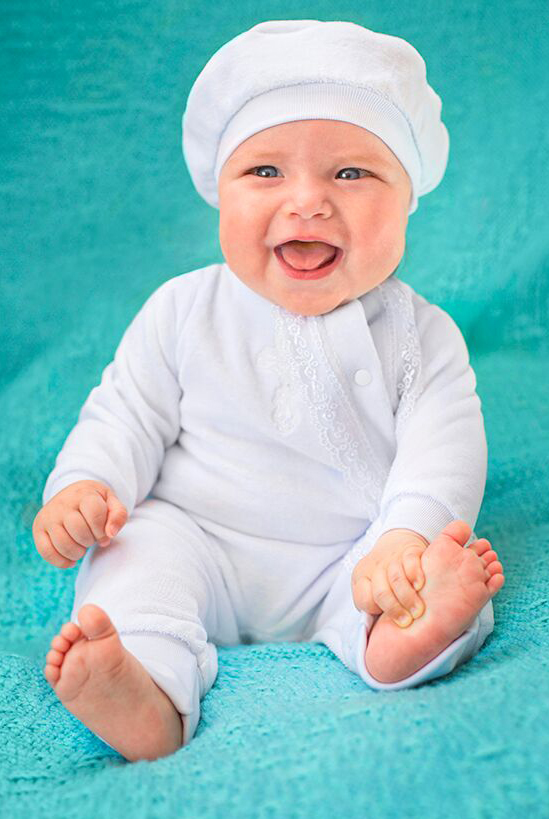 

Набор для крещения Модный карапуз 03-00782 68 см Белый