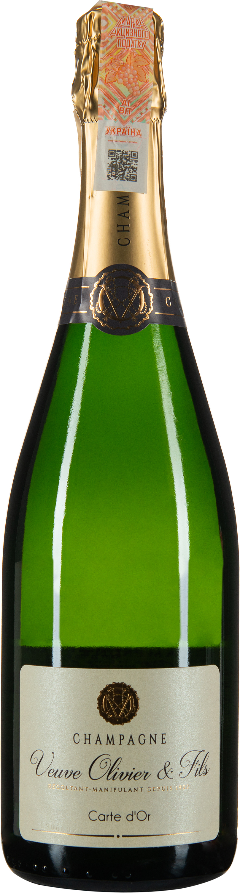 Акція на Шампанское Champagne Veuve Olivier & Fils - Carte D'or - Brut белое брют 0.75 л 12% (3760308020007) від Rozetka UA