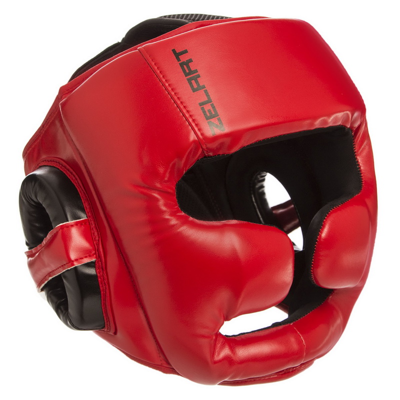

Шлем боксерский с полной защитой PU ZELART красный Размер L BO-1355