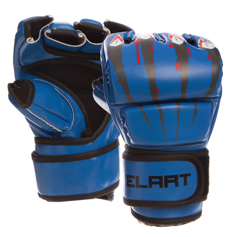 

Перчатки для смешанных единоборств MMA PU ZELART Размер L синие BO-1394