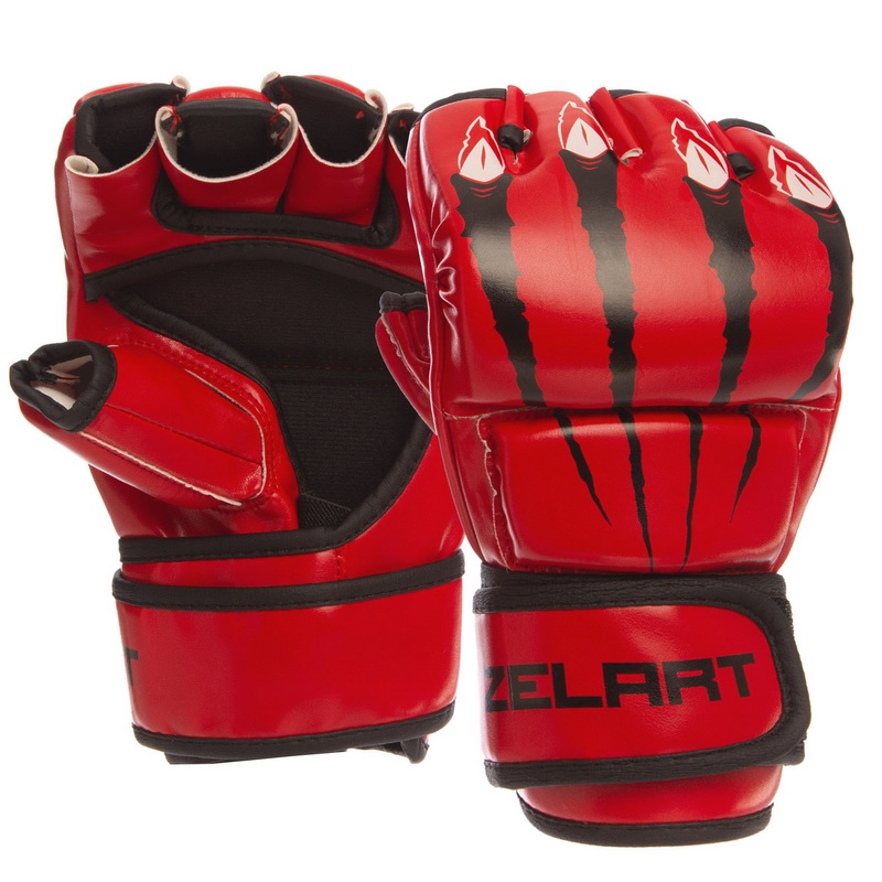 

Перчатки для смешанных единоборств MMA PU ZELART Размер M красные BO-1394
