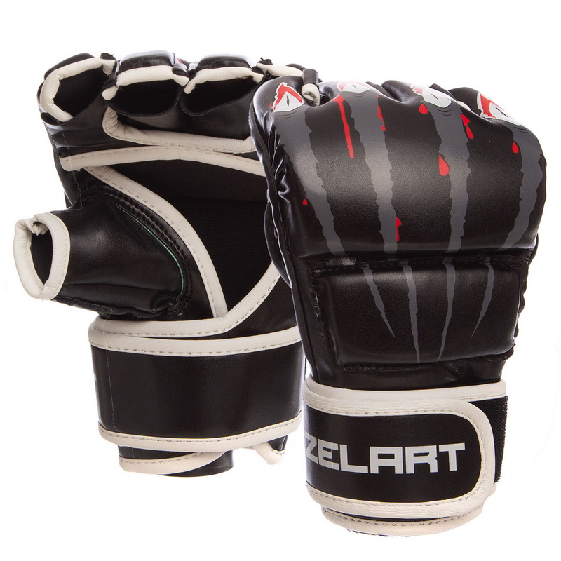 

Перчатки для смешанных единоборств MMA PU ZELART Размер L черные BO-1394