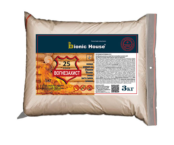 

Огнезащитный состав БС-13 Bionic-House 3кг Безцветный