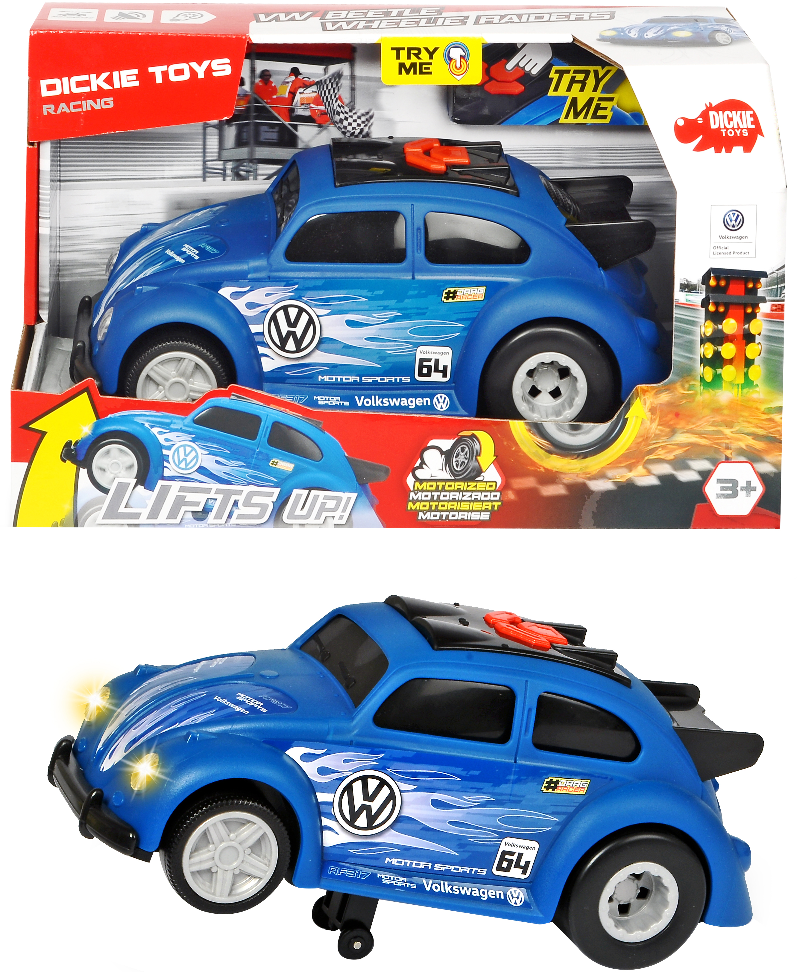 

Скоростной автомобиль Dickie Toys Фольксваген Битл с функцией езды на задних колесах 25.5 см (3764011)